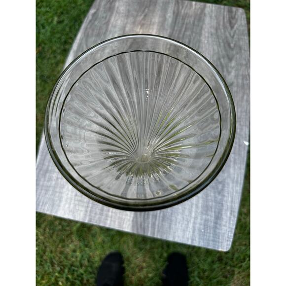 Antique 1920's New Martinsville Heavy Glass 12" Shelf Riser or Trumpet Vase - Picture 2 of 5